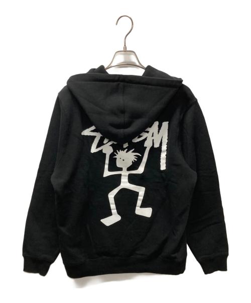 stussy（ステューシー）stussy (ステューシー) シャドーマンプリントパーカー ブラック サイズ:Sの古着・服飾アイテム