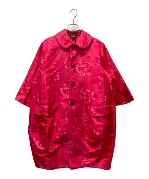 COMME des GARCONS（コムデギャルソン）COMME des GARCONS (コムデギャルソン) フラワー刺繍丸襟コート ピンク サイズ:Sの古着・服飾アイテム