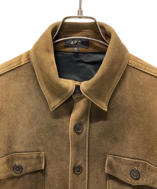 A.P.C.（アーペーセー）A.P.C. (アーペーセー) スエードシャツジャケット ブラウン サイズ:Mの古着・服飾アイテム
