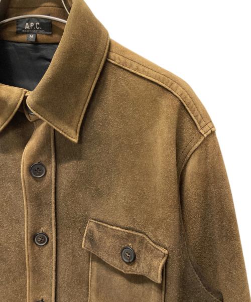 A.P.C.（アーペーセー）A.P.C. (アーペーセー) スエードシャツジャケット ブラウン サイズ:Mの古着・服飾アイテム