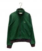 LACOSTEラコステ）の古着「モノグラムジャカードトラックジャケット」｜グリーン