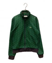 LACOSTE（ラコステ）の古着「モノグラムジャカードトラックジャケット」｜グリーン