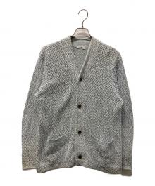 saby（サバイ）の古着「ORIENTAL NECK L/S MESH KNIT」｜スカイブルー