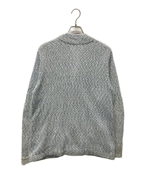 saby（サバイ）saby (サバイ) ORIENTAL NECK L/S MESH KNIT スカイブルー サイズ:Mの古着・服飾アイテム
