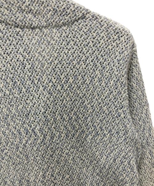 saby（サバイ）saby (サバイ) ORIENTAL NECK L/S MESH KNIT スカイブルー サイズ:Mの古着・服飾アイテム