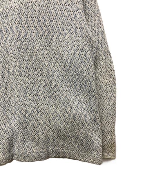 saby（サバイ）saby (サバイ) ORIENTAL NECK L/S MESH KNIT スカイブルー サイズ:Mの古着・服飾アイテム