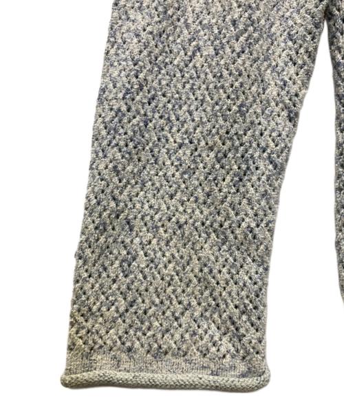 saby（サバイ）saby (サバイ) ORIENTAL NECK L/S MESH KNIT スカイブルー サイズ:Mの古着・服飾アイテム