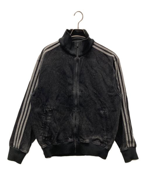 adidas（アディダス）adidas (アディダス) デニム ファイヤーバード トラックトップ ブラック サイズ:XLの古着・服飾アイテム