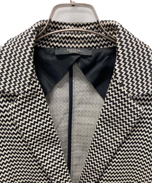 WEEKEND Max Mara（ウィークエンド マックスマーラ）Weekend Max Mara (ウィークエンド マックスマーラ) テーラードジャケット ブラック×ホワイト サイズ:XLの古着・服飾アイテム