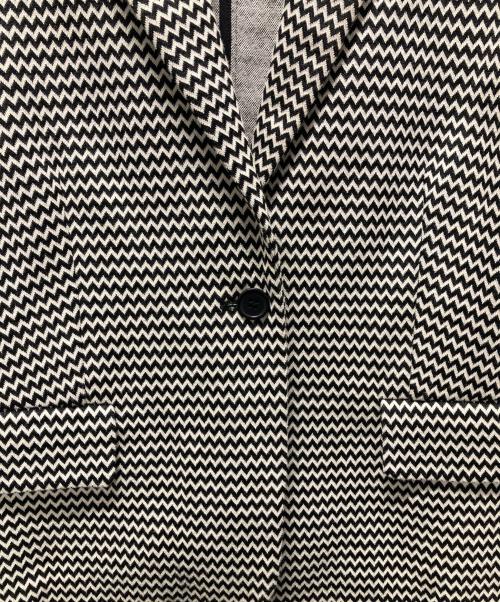 WEEKEND Max Mara（ウィークエンド マックスマーラ）Weekend Max Mara (ウィークエンド マックスマーラ) テーラードジャケット ブラック×ホワイト サイズ:XLの古着・服飾アイテム
