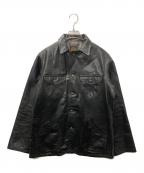 DALEE'S&COダリーズ＆コー）の古着「TICK.HIDE[10s Sack Jacket]/レザージャケット」｜ブラック
