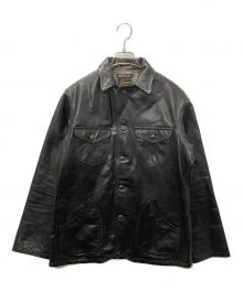 DALEE'S&CO（ダリーズ＆コー）の古着「TICK.HIDE[10s Sack Jacket]/レザージャケット」｜ブラック
