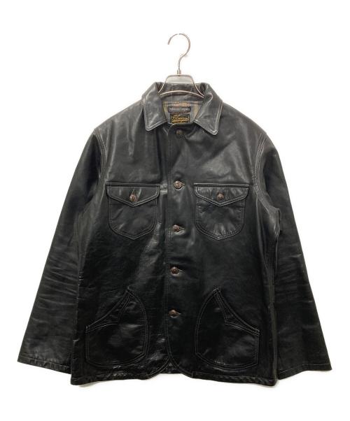 DALEE'S&CO（ダリーズ＆コー）DALEE'S&Co (ダリーズ＆コー) TICK.HIDE[10s Sack Jacket]/レザージャケット ブラック サイズ:XLの古着・服飾アイテム