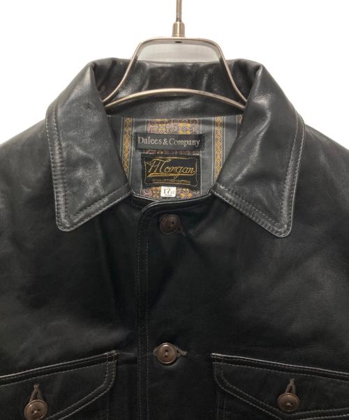 DALEE'S&CO（ダリーズ＆コー）DALEE'S&Co (ダリーズ＆コー) TICK.HIDE[10s Sack Jacket]/レザージャケット ブラック サイズ:XLの古着・服飾アイテム