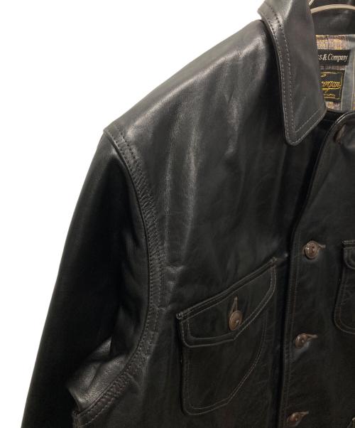 DALEE'S&CO（ダリーズ＆コー）DALEE'S&Co (ダリーズ＆コー) TICK.HIDE[10s Sack Jacket]/レザージャケット ブラック サイズ:XLの古着・服飾アイテム