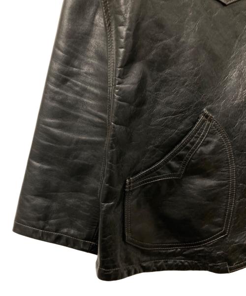 DALEE'S&CO（ダリーズ＆コー）DALEE'S&Co (ダリーズ＆コー) TICK.HIDE[10s Sack Jacket]/レザージャケット ブラック サイズ:XLの古着・服飾アイテム