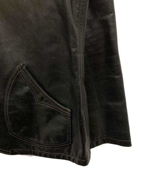DALEE'S&CO（ダリーズ＆コー）DALEE'S&Co (ダリーズ＆コー) TICK.HIDE[10s Sack Jacket]/レザージャケット ブラック サイズ:XLの古着・服飾アイテム