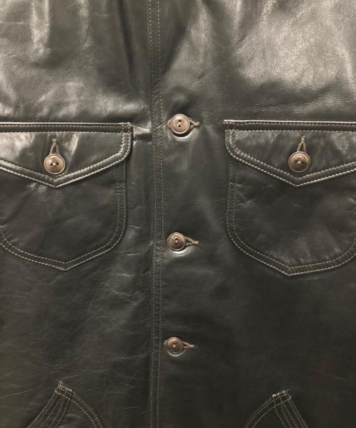 DALEE'S&CO（ダリーズ＆コー）DALEE'S&Co (ダリーズ＆コー) TICK.HIDE[10s Sack Jacket]/レザージャケット ブラック サイズ:XLの古着・服飾アイテム