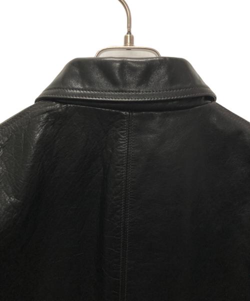 DALEE'S&CO（ダリーズ＆コー）DALEE'S&Co (ダリーズ＆コー) TICK.HIDE[10s Sack Jacket]/レザージャケット ブラック サイズ:XLの古着・服飾アイテム