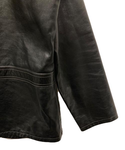 DALEE'S&CO（ダリーズ＆コー）DALEE'S&Co (ダリーズ＆コー) TICK.HIDE[10s Sack Jacket]/レザージャケット ブラック サイズ:XLの古着・服飾アイテム