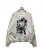 C.Eシーイー）の古着「WASHED MD NOTHING CREW NECK プリントスウェット」｜ホワイト