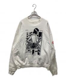 C.E（シーイー）の古着「WASHED MD NOTHING CREW NECK プリントスウェット」｜ホワイト