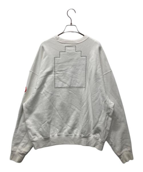 C.E（シーイー）C.E (シーイー) WASHED MD NOTHING CREW NECK プリントスウェット ホワイト サイズ:XLの古着・服飾アイテム