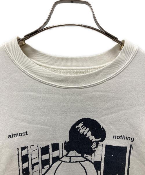 C.E（シーイー）C.E (シーイー) WASHED MD NOTHING CREW NECK プリントスウェット ホワイト サイズ:XLの古着・服飾アイテム