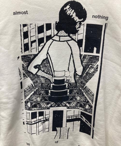 C.E（シーイー）C.E (シーイー) WASHED MD NOTHING CREW NECK プリントスウェット ホワイト サイズ:XLの古着・服飾アイテム