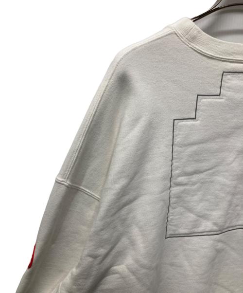 C.E（シーイー）C.E (シーイー) WASHED MD NOTHING CREW NECK プリントスウェット ホワイト サイズ:XLの古着・服飾アイテム