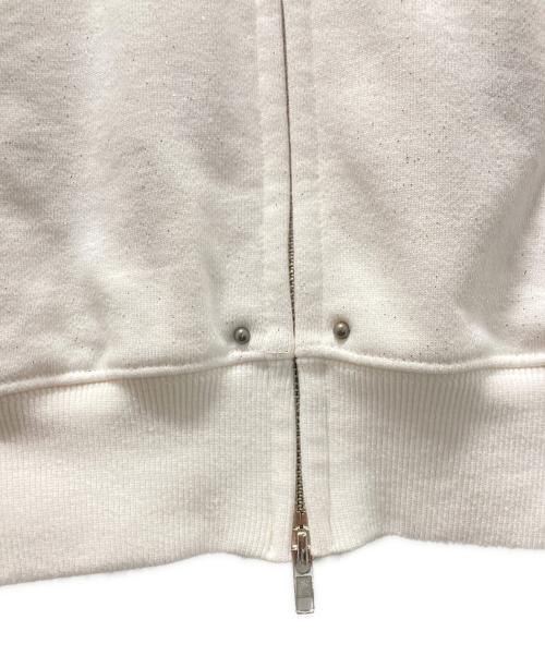 9090（9090）9090 (9090) 90 Logo Glitter Light Zip Hoodie ホワイト サイズ:Lの古着・服飾アイテム