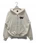 9090（9090）の古着「90 Logo Glitter Light Zip Hoodie」｜ホワイト