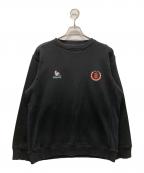 stussyステューシー）の古着「プリントスウェット」｜ブラック