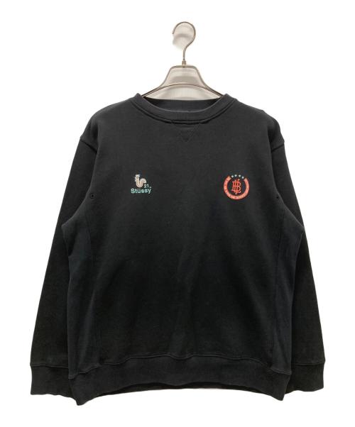 stussy（ステューシー）stussy (ステューシー) プリントスウェット ブラック サイズ:Lの古着・服飾アイテム
