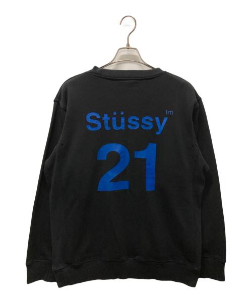 stussy（ステューシー）stussy (ステューシー) プリントスウェット ブラック サイズ:Lの古着・服飾アイテム