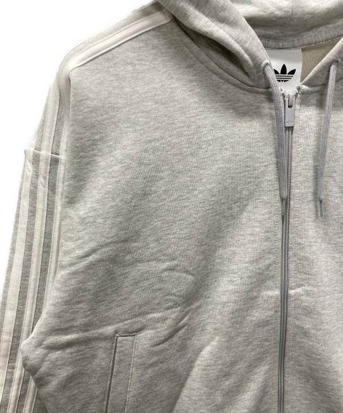 adidas（アディダス）adidas (アディダス) オーバーサイズ ジップパーカー グレー サイズ:L 未使用品の古着・服飾アイテム