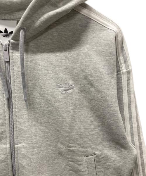 adidas（アディダス）adidas (アディダス) オーバーサイズ ジップパーカー グレー サイズ:L 未使用品の古着・服飾アイテム