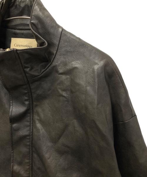 Curensology（カレンソロジー）Curensology (カレンソロジー) ヴィンテージフェイクレザーコート ブラウン サイズ:Fの古着・服飾アイテム