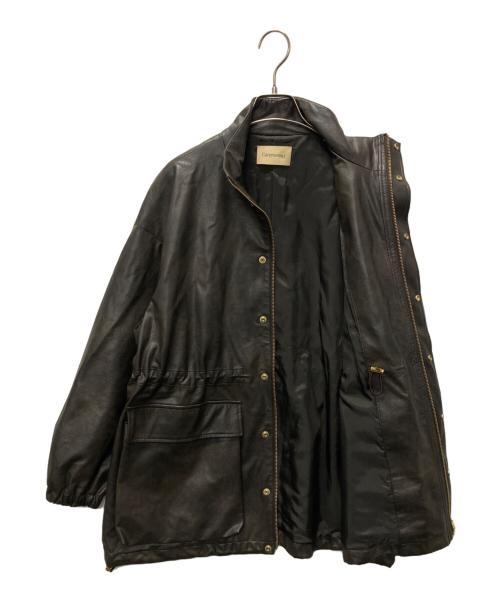 Curensology（カレンソロジー）Curensology (カレンソロジー) ヴィンテージフェイクレザーコート ブラウン サイズ:Fの古着・服飾アイテム
