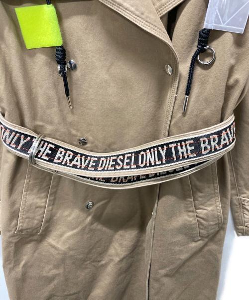 DIESEL（ディーゼル）DIESEL (ディーゼル) フーデッドトレンチコート ベージュ サイズ:Sの古着・服飾アイテム