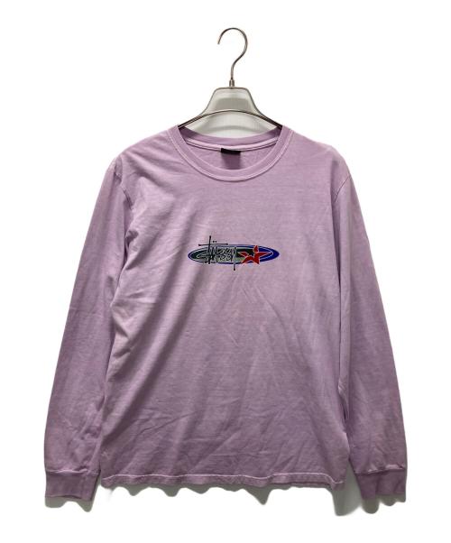 stussy（ステューシー）stussy (ステューシー) ショーンフォントサーフロゴカットソー パープル サイズ:Mの古着・服飾アイテム