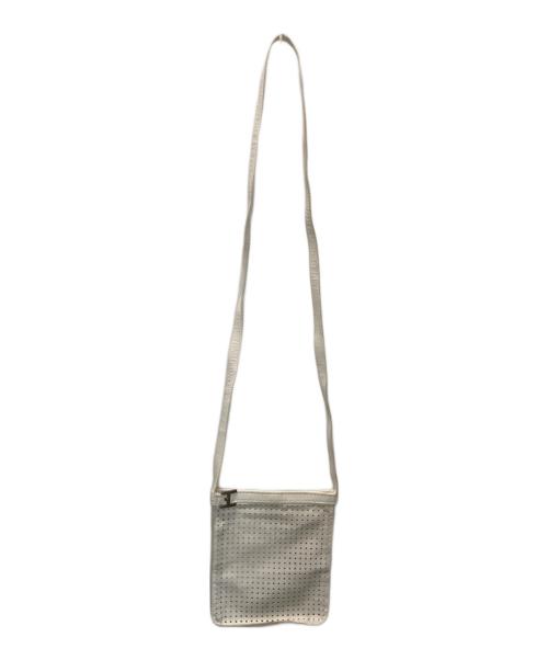 HERMES（エルメス）HERMES (エルメス) パンチング ショルダーバッグ ホワイトの古着・服飾アイテム
