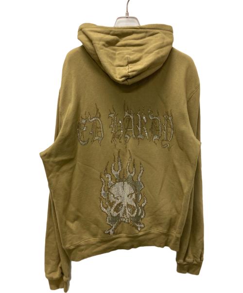 Ed Hardy（エド ハーディー）ED HARDY (エド ハーディー) スカルビジュージップパーカー カーキ サイズ:Mの古着・服飾アイテム