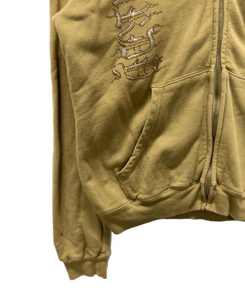Ed Hardy（エド ハーディー）ED HARDY (エド ハーディー) スカルビジュージップパーカー カーキ サイズ:Mの古着・服飾アイテム