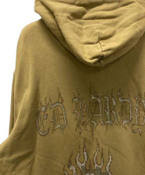 Ed Hardy（エド ハーディー）ED HARDY (エド ハーディー) スカルビジュージップパーカー カーキ サイズ:Mの古着・服飾アイテム