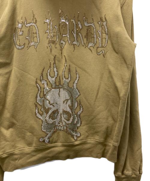 Ed Hardy（エド ハーディー）ED HARDY (エド ハーディー) スカルビジュージップパーカー カーキ サイズ:Mの古着・服飾アイテム