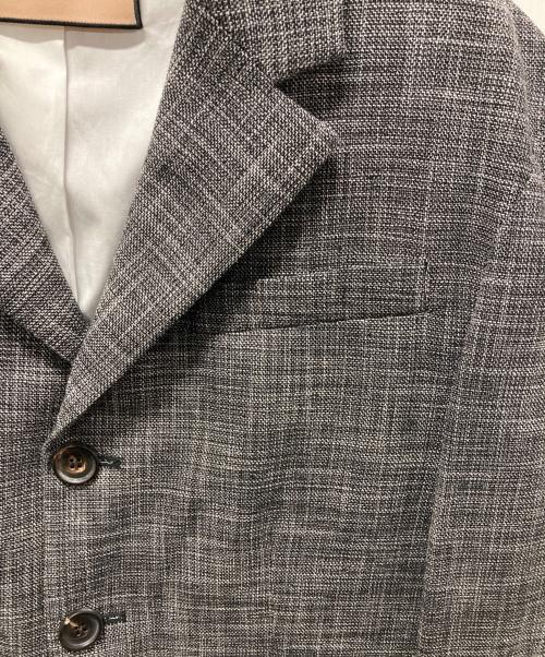 PLAN C（プランシー）Plan C (プランシー) チェック柄3Bジャケット グレー サイズ:Lの古着・服飾アイテム