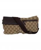 GUCCIグッチ）の古着「GGキャンバス ウエストポーチ」｜ベージュ