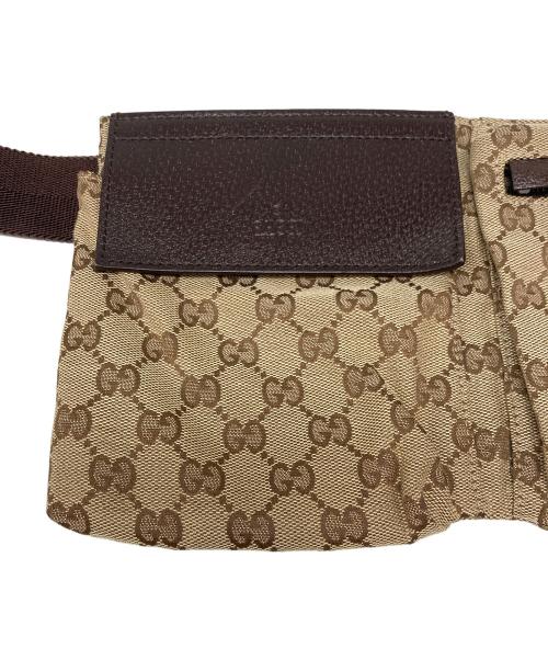 GUCCI（グッチ）GUCCI (グッチ) GGキャンバス ウエストポーチ ベージュの古着・服飾アイテム