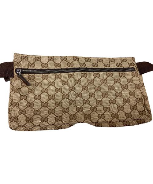GUCCI（グッチ）GUCCI (グッチ) GGキャンバス ウエストポーチ ベージュの古着・服飾アイテム
